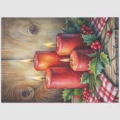 Vintage Christmas tissue paper pine wreath design 薄葉紙 (正面)