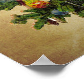 vintage christmas tree ポスター (角)