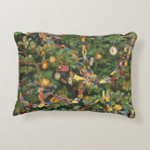 Vintage Christmas Tree Close-up アクセントクッション (裏面)