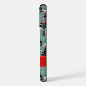 Vintage Christmas Tree Phone Case with Name iPhoneケース (左側面)