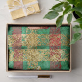 Vintage Christmas Tree Plaid Decoupage Paper TMF26 薄葉紙 (ギフト)