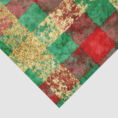 Vintage Christmas Tree Plaid Decoupage Paper TMF26 薄葉紙 (詳細)