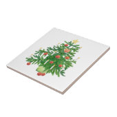 Vintage Christmas Tree with a Star White タイル (側面)