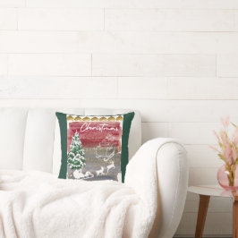 Vintage Christmas trees  クッション
