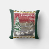Vintage Christmas trees  クッション (正面)