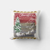 Vintage Christmas trees  クッション (正面)