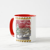 Vintage Christmas trees  マグカップ (正面左)