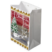 Vintage Christmas trees  ミディアムペーパーバッグ (正面アングル)