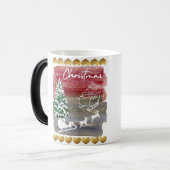 Vintage Christmas trees  モーフィングマグカップ (正面左)