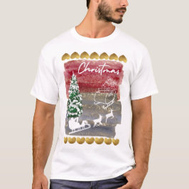 Vintage Christmas trees  Tシャツ