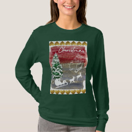 Vintage Christmas trees  Tシャツ