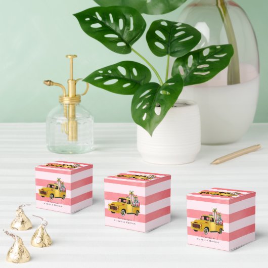 Vintage Christmas Truck Wedding フェイバーボックス (複数)