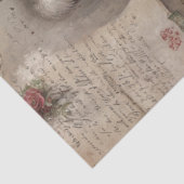 Vintage Christmas Velvet Red Ballerina Decoupage 薄葉紙 (詳細)