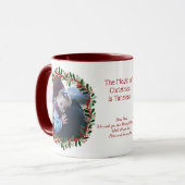 Vintage Christmas Window and Holly Photo Mug マグカップ (正面左)