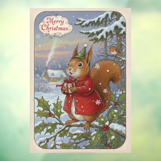 Vintage Christmas Window Cling ウィンドウサイン (シート3)
