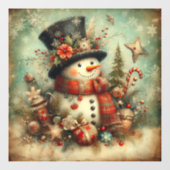 Vintage Christmas Window Cling ウィンドウサイン (シート)