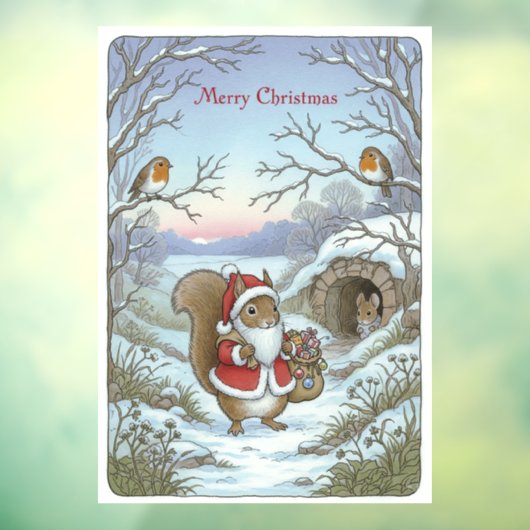 Vintage Christmas Window Cling ウィンドウサイン (シート3)