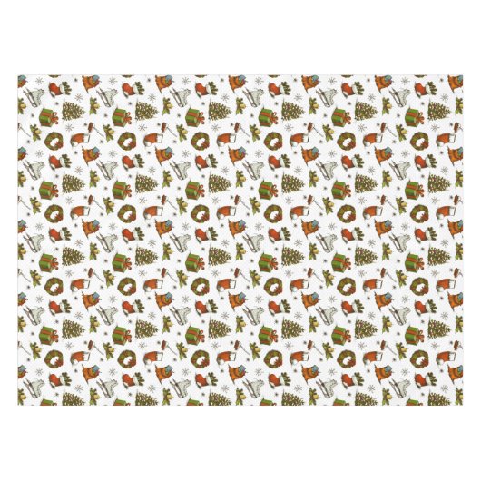 Vintage Chrsitmas テーブルクロス (正面(横))