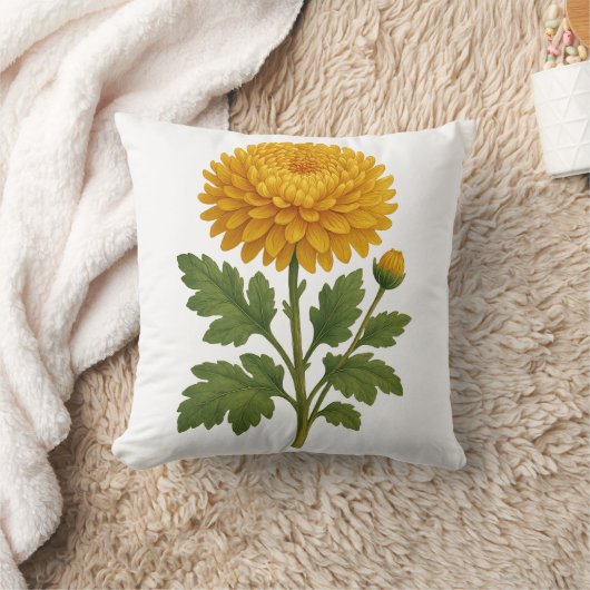 Vintage Chrysanthemum クッション (ブランケット)