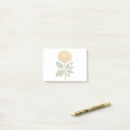 Vintage Chrysanthemum Post-It Notes ポストイット (デスク上)