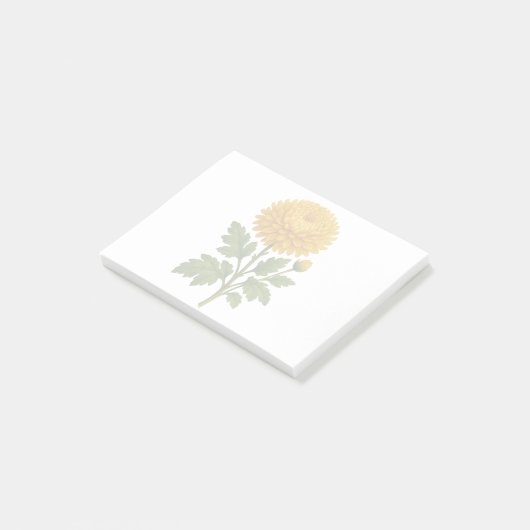 Vintage Chrysanthemum Post-It Notes ポストイット (アングル)