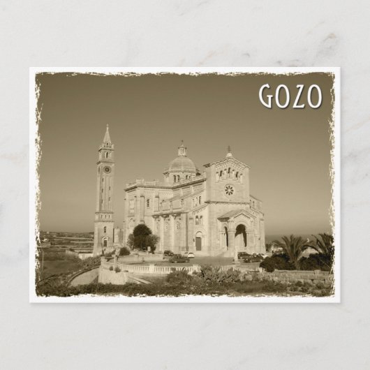 Vintage church at Gozo, Malta ポストカード (正面)