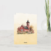 Vintage Church Bible Verse Autumn  ノートカード (裏面)