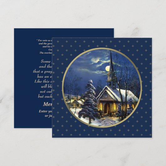 Vintage Church Religious Christmas Cards シーズンカード (正面/裏面)