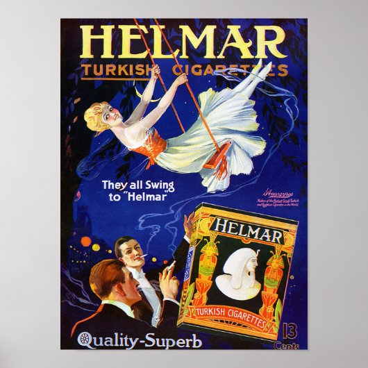 VINTAGE CIGARETTE AD PRINT ポスター (正面)