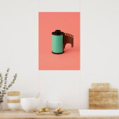 Vintage Cinema Film Reel Noir Art ポスター (キッチン)