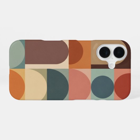 Vintage Circle-Arc Stacking iPhone 16ケース (裏面横)