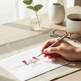 Vintage Circus Animals Red Drapes 1st Birthday スクエアシール