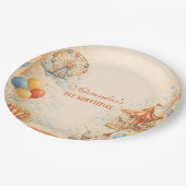 Vintage Circus Fairytale Birthday ペーパープレート (アングル)