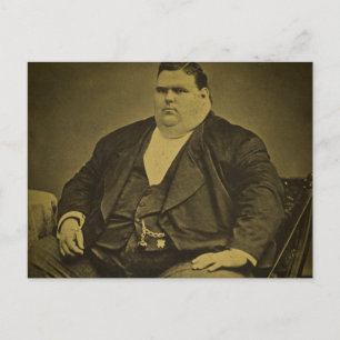 Vintage Circus Freak Sideshow Fat Man ポストカード