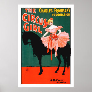 Vintage Circus Girl Poster ポスター