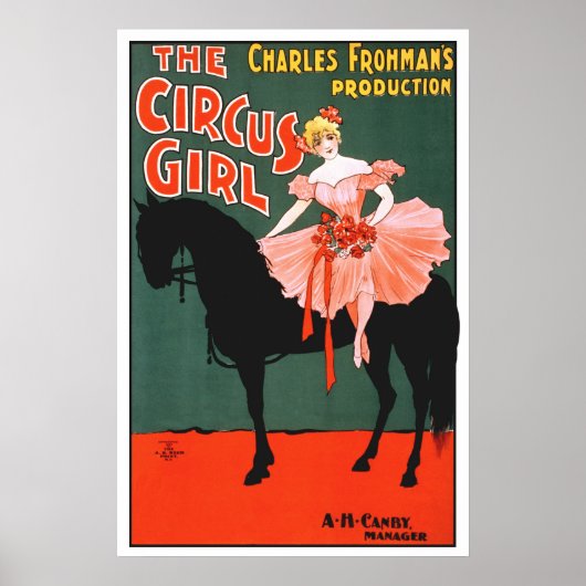 Vintage circus retro classic entertainment ポスター (正面)