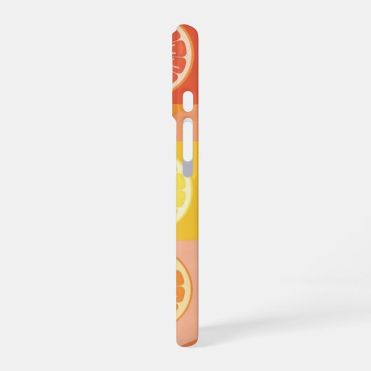 Vintage Citrus Pattern iPhone 16ケース (左側面)