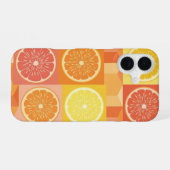 Vintage Citrus Pattern iPhone 16ケース (裏面横)