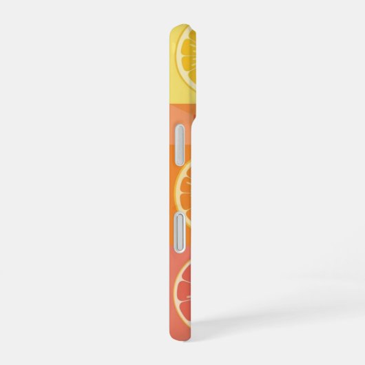 Vintage Citrus Pattern iPhone 16ケース (右側面)