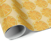 Vintage Citrus Slice Pattern in Golden Yellow ラッピングペーパー (ロールコーナー)