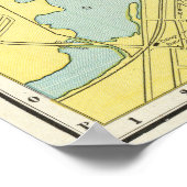 Vintage City Map of Boston 1899 ポスター (角)