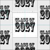 Vintage Class of 2027 Graduation ファブリック (タイル)
