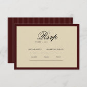 Vintage Classic Aesthetic  出欠カード (正面/裏面)