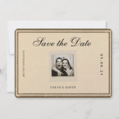 Vintage Classic Aesthetic Save the Date (正面)