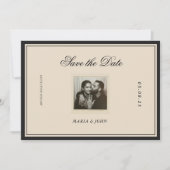 Vintage Classic Aesthetic Save the Date (正面)