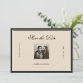 Vintage Classic Aesthetic Save the Date (スタンド正面)