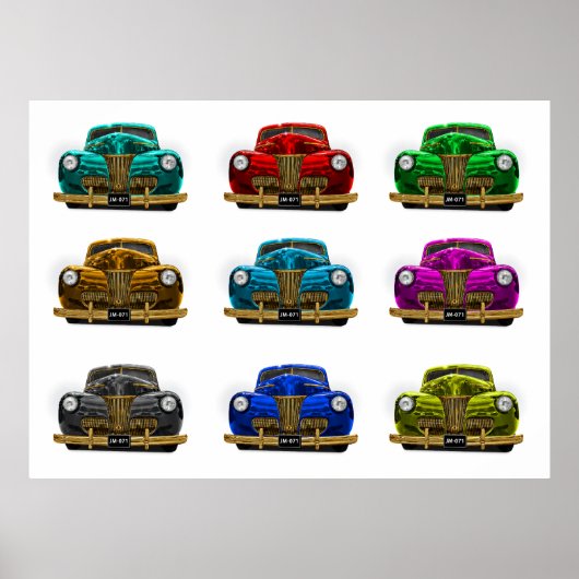 Vintage classic car ポスター (正面)