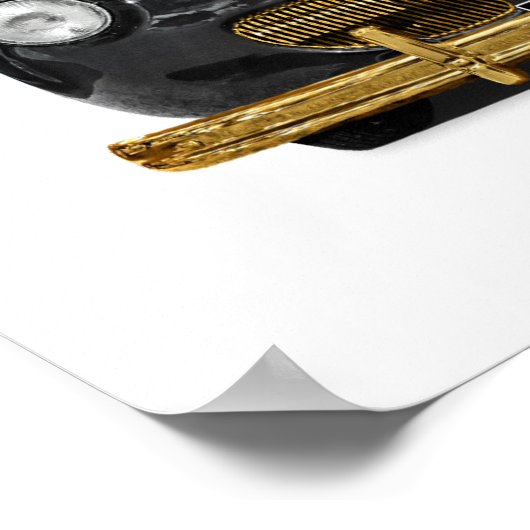 Vintage classic car ポスター (角)