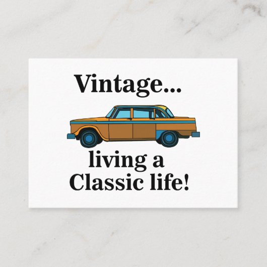 Vintage Classic Car Auto Mechanic 名刺 (正面)