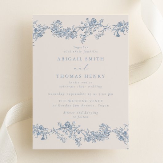 Vintage Classic Elegance Wedding 招待状